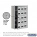 Salsbury Cell Phone Storage Locker - with Front Access Panel - 5 Door High Unit (5 Inch Deep Compartments) - 15 A Doors (14 usable) - Aluminum - Recessed Mounted - Resettable Combination Locks  19155-15ARC